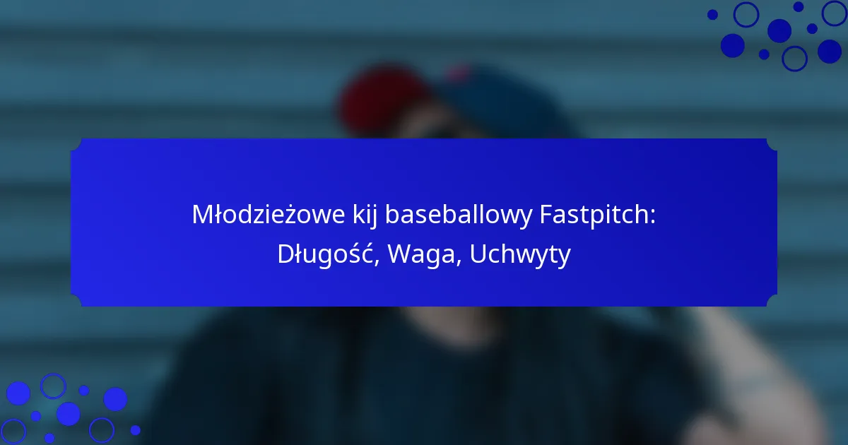 Młodzieżowe kij baseballowy Fastpitch: Długość, Waga, Uchwyty